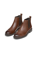 Geox Men's Brown Terence Leather Chelsea Boots | Derimod Geox Men's Brown Terence Leather Chelsea Boots | Derimod