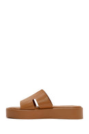 Women's Tan Thick Soled Slippers | Derimod Women's Tan Thick Soled Slippers | Derimod