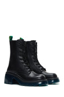 Women's Black Leather Heeled Boots | Derimod Women's Black Leather Heeled Boots | Derimod