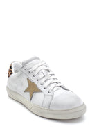 Kadın Deri Yıldız Detaylı Sneaker | Derimod Kadın Deri Yıldız Detaylı Sneaker | Derimod