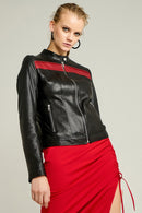 Rapsodi Kadın Deri Ceket | Derimod Rapsodi Kadın Deri Ceket | Derimod