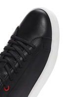 Erkek Siyah Bağcıklı Deri Sneaker | Derimod Erkek Siyah Bağcıklı Deri Sneaker | Derimod