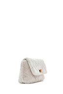 Kadın Krem Zincir Askılı Peluş Çapraz Çanta | Derimod Kadın Krem Zincir Askılı Peluş Çapraz Çanta | Derimod