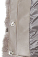 Melrose Women's Mink Teddy Leather Coat | Derimod Melrose Women's Mink Teddy Leather Coat | Derimod