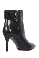 Women's Stone Leather Boots | Derimod Women's Stone Leather Boots | Derimod