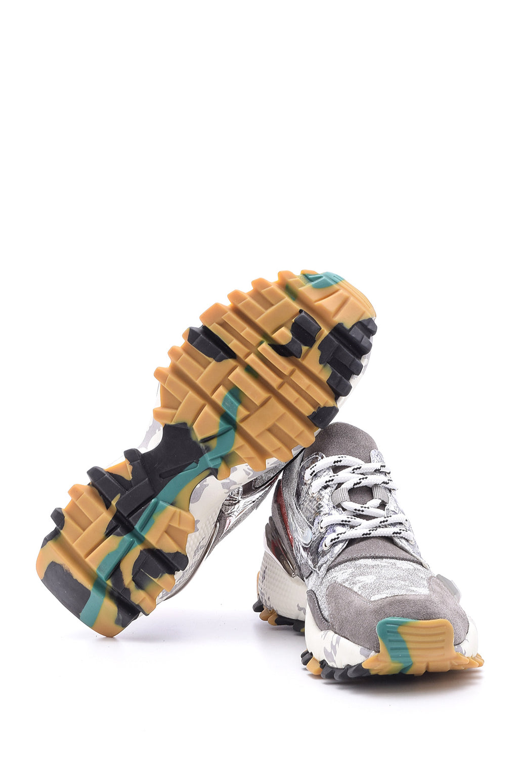 Kadın Yüksek Tabanlı Desenli Sneaker