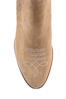 Women's Suede Leather Heeled Boots | Derimod Women's Suede Leather Heeled Boots | Derimod