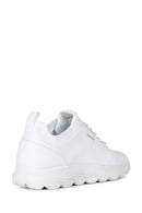 Geox Women's White Spherica Lace-Up Leather Sneaker | Derimod Geox Women's White Spherica Lace-Up Leather Sneaker | Derimod