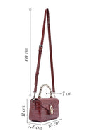 Women's Claret Red Long Strap Mini Classic Patent Leather Crossbody Bag | Derimod Women's Claret Red Long Strap Mini Classic Patent Leather Crossbody Bag | Derimod