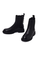 Woman Black Metal Detailed Leather Chelsea Boots | Derimod Woman Black Metal Detailed Leather Chelsea Boots | Derimod
