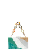 Women's Green Long Chain Strap Mini Box Bag | Derimod Women's Green Long Chain Strap Mini Box Bag | Derimod