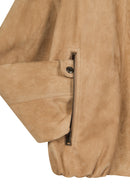 Bolivia Woman Beige Short Oversize Suede Jacket | Derimod Bolivia Woman Beige Short Oversize Suede Jacket | Derimod