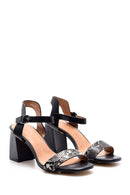 Kadın Kroko Desenli Topuklu Ayakkabı | Derimod Kadın Kroko Desenli Topuklu Ayakkabı | Derimod