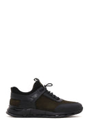 Men's Khaki Lace-Up Nubuck Leather Sneaker | Derimod Men's Khaki Lace-Up Nubuck Leather Sneaker | Derimod