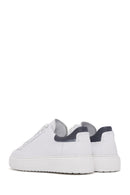 Erkek Beyaz Bağcıklı Deri Sneaker | Derimod Erkek Beyaz Bağcıklı Deri Sneaker | Derimod
