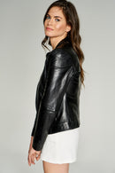 Glam Kadın Deri Ceket | Derimod Glam Kadın Deri Ceket | Derimod