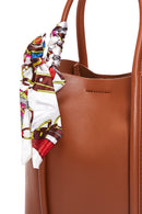 Women's Camel Long Strap Shoulder Bag with Accessory Detail | Derimod Women's Camel Long Strap Shoulder Bag with Accessory Detail | Derimod