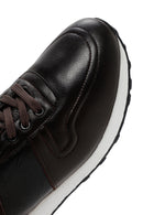 Erkek Kahverengi Kalın Tabanlı Deri Sneaker | Derimod