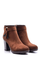 Women's Suede Heeled Boots | Derimod Women's Suede Heeled Boots | Derimod