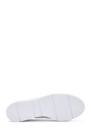 Women's White Thick Soled Leather Sneaker | Derimod Women's White Thick Soled Leather Sneaker | Derimod
