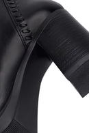 Woman Black Zip Closure Thick-Heeled Leather Boots | Derimod Woman Black Zip Closure Thick-Heeled Leather Boots | Derimod