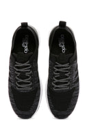 Derimod Zero Men's Black Lace-Up Thick Soled Fabric Sneaker | Derimod Derimod Zero Men's Black Lace-Up Thick Soled Fabric Sneaker | Derimod