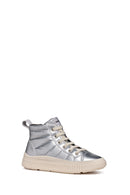 Geox Kız Çocuk Gri Laquinny Bağcıklı Kumaş Bilekli Sneaker | Derimod Geox Kız Çocuk Gri Laquinny Bağcıklı Kumaş Bilekli Sneaker | Derimod