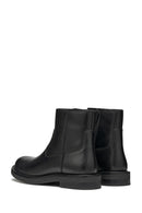 Geox Women's Black Serilda Zippered Leather Boots | Derimod Geox Women's Black Serilda Zippered Leather Boots | Derimod