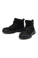 Men's Black Zippered Casual Nubuck Leather Boots | Derimod Men's Black Zippered Casual Nubuck Leather Boots | Derimod