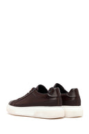 Men's Brown Lace-Up Thick-Soled Leather Sneakers | Derimod Men's Brown Lace-Up Thick-Soled Leather Sneakers | Derimod