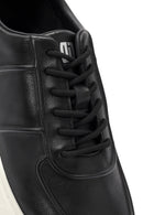 Erkek Siyah Bağcıklı Deri Sneaker | Derimod Erkek Siyah Bağcıklı Deri Sneaker | Derimod