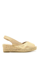 Kadın Dolgu Topuklu Burnu Açık Espadril Ayakkabı | Derimod Kadın Dolgu Topuklu Burnu Açık Espadril Ayakkabı | Derimod