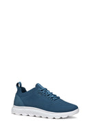 Geox Men's Blue U Spherica A - Knitted Text Laced Fabric Sneakers | Derimod Geox Men's Blue U Spherica A - Knitted Text Laced Fabric Sneakers | Derimod