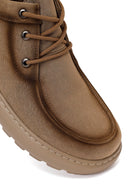 Derimod Zero Male Khaki Lace-Up Thick-Soled Fabric Casual Shoes | Derimod Derimod Zero Male Khaki Lace-Up Thick-Soled Fabric Casual Shoes | Derimod