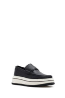 Erkek Siyah Kalın Tabanlı Deri Casual Loafer | Derimod Erkek Siyah Kalın Tabanlı Deri Casual Loafer | Derimod