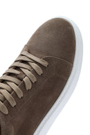Erkek Bej Bağcıklı Süet Deri Sneaker | Derimod Erkek Bej Bağcıklı Süet Deri Sneaker | Derimod