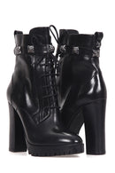 Women's Lace-Up Leather Boots | Derimod Women's Lace-Up Leather Boots | Derimod