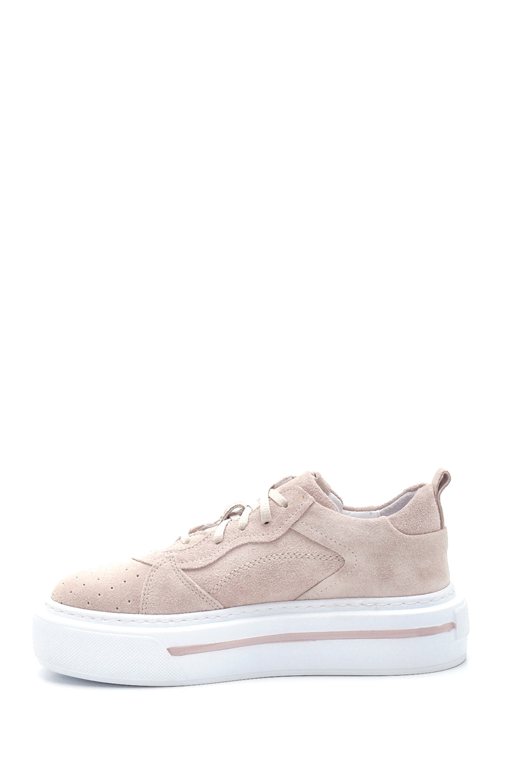 Kadın Deri Süet Yüksek Taban Sneaker