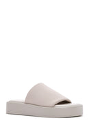 Women's Gray Thick Soled Slippers | Derimod Women's Gray Thick Soled Slippers | Derimod
