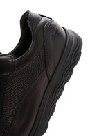 Men's Black Leather Casual Sneaker | Derimod Men's Black Leather Casual Sneaker | Derimod