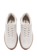 Woman Beige Lace-up Sneakers | Derimod Woman Beige Lace-up Sneakers | Derimod