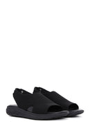 Geox Women's Black D Spherica Ec5 Flat Sandals | Derimod Geox Women's Black D Spherica Ec5 Flat Sandals | Derimod