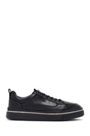 Erkek Siyah Bağcıklı Deri Sneaker | Derimod Erkek Siyah Bağcıklı Deri Sneaker | Derimod