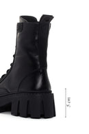 Women's Black Zippered Leather Boots | Derimod Women's Black Zippered Leather Boots | Derimod
