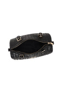 Woman Black Long-Strap Woven Shoulder Bag | Derimod Woman Black Long-Strap Woven Shoulder Bag | Derimod