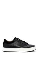 Erkek Siyah Bağcıklı Deri Sneaker | Derimod Erkek Siyah Bağcıklı Deri Sneaker | Derimod