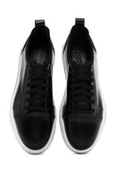Men's Black Lace-up Leather Sneaker | Derimod Men's Black Lace-up Leather Sneaker | Derimod
