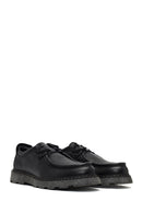 Male Black Lace-Up Thick-Soled Leather Casual Shoes | Derimod Male Black Lace-Up Thick-Soled Leather Casual Shoes | Derimod