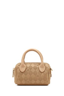 Women's Brown Long Strap Printed Mini Crossbody Bag | Derimod Women's Brown Long Strap Printed Mini Crossbody Bag | Derimod