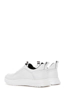 Erkek Beyaz Bağcıklı Deri Sneaker | Derimod Erkek Beyaz Bağcıklı Deri Sneaker | Derimod